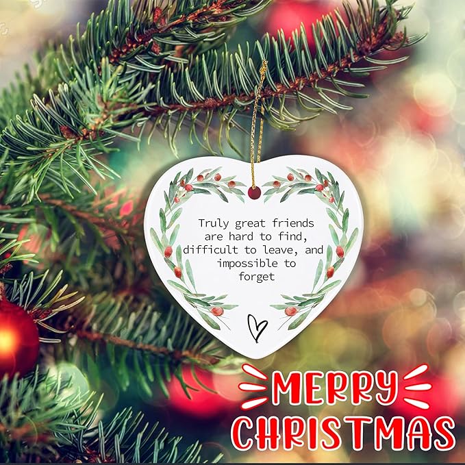 Friend Gifts for Women, Jocidea Christmas Ornaments for Friend Gift for Your Friend Thinking of You Gifts for Best Friend Friendship Gifts for Women Friends Bridesmaid Gifts - Friend Xmas Gifts