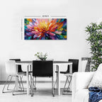 Abstract Lotus Wall Art Zen Wall Decor Large Colorful Lotus Flower Pictures for Bedroom Yoga Spa Abstract Bloom Floral Canvas Prints Meditation Spiritual Artwork Living Room Office Decorations 20x40"