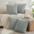 Fancy Homi 4 Packs Decorative Throw Pillow Covers for Living Room Couch Bed, Modern Farmhouse Boho Home Décor Accent Cushion Case, 26" x 26", Grey Blue
