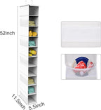 coastal rose Hanging Shoe Organizer for Closet, 10-Tier Shoe Organizers and Storage, Space Saving Shoe Holder Rack Hanger