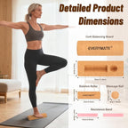 EVERYMATE 4-in-1 Cork Balance Board Kit, Foot & Ankle Strengthener with Massage Roller/Ball, Toe Resistance Bands, Storage Bag, for Enhance Mobility & Prevent Falls Improve Foot Function for Home/Office/Gym