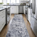 Washable Area Rug 3x14 Entryway Rug: Washable Modern Abstract Soft Thin Rug Indoor Floor No Slip Stain Resistant Carpet for Bedroom Dining Room Farmhouse Nursery Home Office - Grey