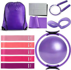 Pilates Equipment Set for Women - 12PCS Pilates Starter Accessories Kit with 10'' Ball, Magic Circle, Yoga Ring, Resistance Bands, Stretching Strap for Home Workout Exercise Beginner Essentials