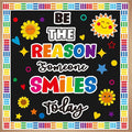 Classroom Bulletin Board Decoration Set Welcome Banner Wall Door Decor Colorful Classroom Decorations for Kindergarten Preschool Elementary Middle School(Be The Reason Someone Smile Today)