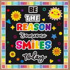 Classroom Bulletin Board Decoration Set Welcome Banner Wall Door Decor Colorful Classroom Decorations for Kindergarten Preschool Elementary Middle School(Be The Reason Someone Smile Today)