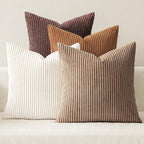 MIULEE Boho Farmhouse Throw Pillow Covers 24x24 Inch Set of 4 Rustic Mordern Neutral Cushion Covers Soft Corduroy Nordic Home Decor for Couch Bed Sofa Living Room Brown