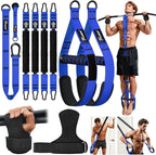Upgraded Pull Up Assistance Bands, Heavy Duty Resistance Bands with Handles, Exercise Band with Door Anchor, Adjustable Workout Band Set for Pull Up Bar, Full Body Strength&Muscle Training, Home Gym