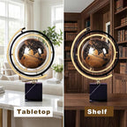 Modern Marble Sculpture, Abstract Art Inspired Tabletop Statue Decor - Minimalist Sculpture Home Decor for Living Room Shelf Desk Office - Unique Housewarming Gift, Black Solid Marble Base