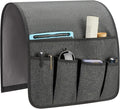 Sofa Armrest Organizer, Remote Control Holder for Recliner Couch, Arm Chair Caddy with 5 Pockets for Magazine, Tablet, Phone, iPad