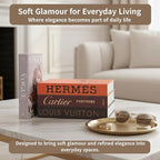 PROBENEX Glam Large | 4 PCS Faux Decorative Books for Home Decor | Not Real Books (Cardboard Boxes) | Coffee Table, Bookshelf & Shelf Styling Display Props for Living Room, Office