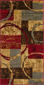 Unique Loom Barista Collection Area Rug - Kouillou (2' 2" x 3' 11" Runner, Multi/Brown)