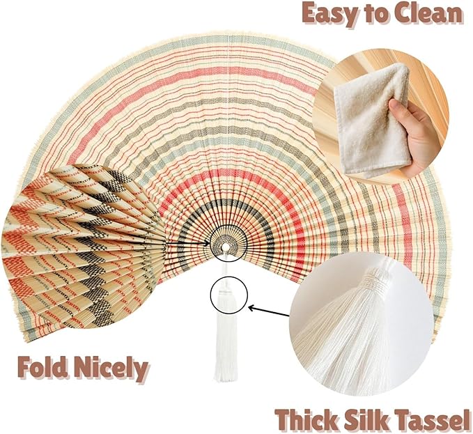 Chicvillage Fan Decorations 60", Giant Fan Wall Decor for King Bed, Large Wall Fan Bamboo Handwoven Art, Big Aesthetic Hanging, Hook Included (Boho)