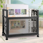 Black Magazine Holder, Metal Magazine Rack Floor, Mesh Magazine File Holder, Magazine Storage Basket, Magazine Holders for Classroom，Magazine Stand for Desk, Folder Organizer Bin for Books