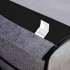Sofa Armrest Organizer Non-Slip Arm Chair Hanging Caddy Remote Control Holder for Magazine,Tablet, Phone, Books, Glasses (B-Grey(19'')