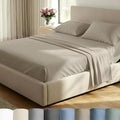 California Design Den Split King Sheet Set - 100% Cotton, 600 Thread Count, Breathable Luxury King Size Sheets for Adjustable Bed, Luxury Hotel-Quality Sheets with Soft Sateen Weave (Cool Taupe)