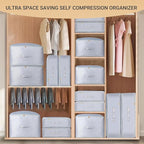 3 PCS XL Ultra Space Saving Compression Organizer space saver bags Space Saving bags for storage clothes, blankets, Comforters, Bedding Sets (Gray, 21.3 x 23.6 x 16.5 inches)