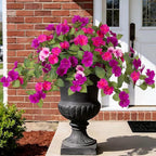 Artificial Fake Flowers for Outdoors Spring Decoration 2 Bundles Faux Flowers Plants for Outdoor Planters UV Resistant Silk Realistic Flowers for Outside Home Garden Front Porch Patio Décor