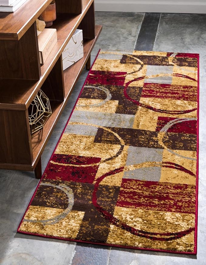 Unique Loom Barista Collection Area Rug - Kouillou (2' 2" x 5' 3" Runner, Multi/Brown)