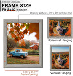 KTKDE 8x10 Picture Frame Set of 3,Grey Wooden frames, Vertical & Horizontal Wall Hanging for Wall or Tapletop Display,Studio Gallery Photo Frame for Photos, Posters & Art Prints