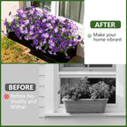 INQCMY Artificial Fake Flowers for Outdoor Spring Decoration,12 Bundles Faux Silk Colorful Morning Glory with Eucalyptus UV Resistant Realistic Fake Plants for Outside Planter Porch Patio Yard Garden