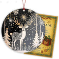 Reindeer Christmas Ornaments 2026, Scandinavian Christmas Decor Ornament, Dated Christmas Ornament 2026, Hanging Indoor Reindeer Christmas Decoration, Elegant Holiday Ornaments