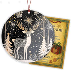 Reindeer Christmas Ornaments 2026, Scandinavian Christmas Decor Ornament, Dated Christmas Ornament 2026, Hanging Indoor Reindeer Christmas Decoration, Elegant Holiday Ornaments