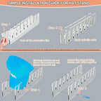 Hat Stand Organizer for Baseball Caps, Acrylic Hat Holder & Rack, 5PCS Clear Stand for 40 Caps, Ideal for Bedroom, Closet, Dresser, Office and Entrance (5)