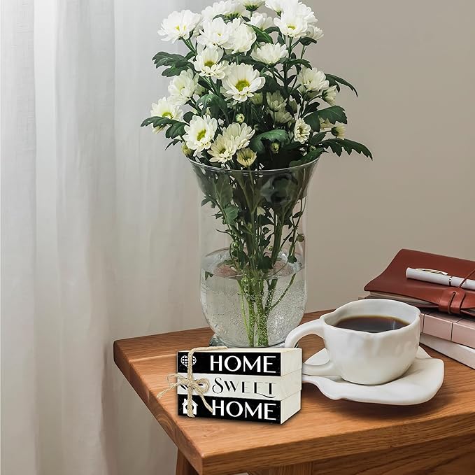 Mini Decorative Books For Home Decor, Small Wood Book Stack For Table Decor, Home Decor Book For Living Room Mantel, Farmhouse Stacked Books Decorative（L42）