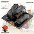 Mini Under Desk Elliptical Low Impact Electric Leg Exerciser As Seen on TV While Sitting for Seniors with Non-Slip Mat Quiet & Portable for Home and Office