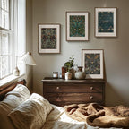 Framed William Morris Wall Art Set of 4, Vintage Botanical Floral Bird Prints, Retro Strawberry Thief Artwork for Living Room Bedroom Bathroom Office Dining Room, 12x16 Inch