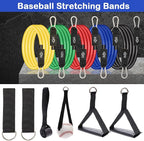 Baseball Resistance Trainer Coolrunner Exercise Bands, Training Aid for Baseball Softball Pitchers, Base Ball Stretching Bands with Interchangeable Grips to Build Arm Strength