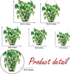 Pothos Monstera Plants Acrylic Suncatcher, Boho Suncatchers for Window Hangings, Stained Glass Effect Indoor Outdoor Garden Decor for Nature Lover, Gifts for Mother's Day, Mom, Grandma, Wife, Women