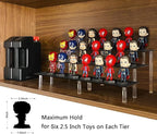 AZEAM 15 3/4 inch Acrylic Riser Black Display Risers Stand Large Collection Organizer Shelf for Cupcake Food Desserts