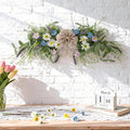 24'' Spring Wreaths for Front Door Summer Floral Swag Blue Spring Door Wreath with Wildflower Lanvender for Wall Porch Indoors Outdoor Window Home Decorations
