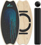 Sportneer Balance Board - 7 Modes Wobble Board with Adjustable Stoppers with Resistance Band Bar, Sportneer Detachable Workout Exercise Bar Handles for All Kinds Resistance Bands