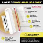 Catchmaster Pantry Moth Traps with Premium Extra Strength Pheromone Technology – XL, Extra-Strength Flour & Indian Meal Moth Traps – Protects Kitchen Cabinets & Food Storage – Marble, 6PK