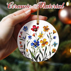 Flower Hanging Ornament, Christmas Ornaments, Xmas Decorations for Tree, Ornaments for Christmas Tree, Holiday Ornament, Flower Themed Gifts, Holiday Party Gifts, Xmas Gift Ideas - Wildflower