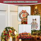 15" Reversible Wreath Hanger for Front Door, Fits Most Doors up to 1-3/4", Heavy Duty Steel Over The Door Hooks Hold up to 80 LBS for Spring & Easter Wreaths, Seasonal Door Decor, White 1 PC