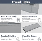 DIMJ Drawer Organizer Clothes - Underwear Organizer Small Sock Organizer Closet Organizers and Storage Box Dresser Drawer Dividers for Baby Clothes,Bra,Socks, Belt, Tie, Set of 9,Grey