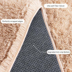 9x12 Area Rug for Living Room, Ultra Soft Large Shag Rug for Bedroom, Upgrade Non-Slip Plush Modern Fluffy Carpet for Kids Boys Girls Room Home Decor Aesthetic, Camel