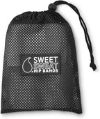 Sweet Sweat Hip Bands with 3 Levels of Resistance | Non-Slip Fabric Booty Bands for Squats & Lunges | Includes Free Mesh Carrying Bag