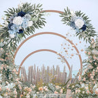 2Pcs Artificial Wedding Arch Flowers, Artificial Rose Flower Swag Decorative Swag with Eucalyptus Leaves Floral Swag for Wedding Ceremony Decor
