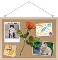 DAHAPYBOO Cork Board Bulletin Board,11x15 Cork Board for Office with Pin Oak Wood Boards,Hanging Corkboards for Office Home School Message Board or Vision Board Decoration.