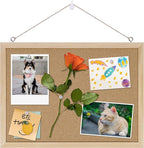 DAHAPYBOO Cork Board Bulletin Board,11x15 Cork Board for Office with Pin Oak Wood Boards,Hanging Corkboards for Office Home School Message Board or Vision Board Decoration.