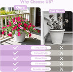 Artificial Fake Flowers for Outdoors Spring Decoration 2 Bundles Faux Flowers Plants for Outdoor Planters UV Resistant Silk Realistic Flowers for Outside Home Garden Front Porch Patio Décor