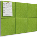 MaxGear Large Cork Board for Wall 36" x 24", Forest Green Bulletin Board, 6 Pack Felt Wall Tiles with Pushpins, Cork Boards for Office Pin Board Tack Board Cork Boards