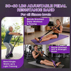 Multifunction Pedal Resistance Band with Handle, 3 Tube Adjustable 30/40/50LB Foot Pedal Puller Resistance Bands with Poster, Extended Length Tension Rope for Men Women Full Body Workout Home Gym