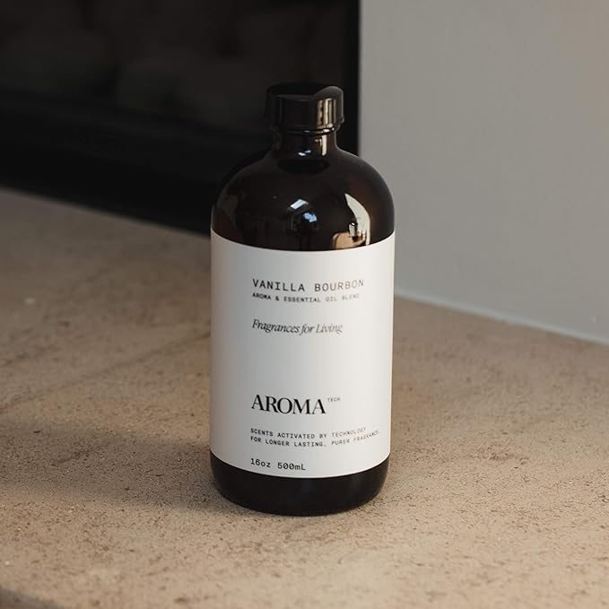 AromaTech Vanilla Bourbon Aroma Essential Oil Blend: Luxury Hotel Inspired Aromatherapy with Vanilla Bean, Bourbon & Oak Barrel for Ultrasonic Diffusers & Nebulizers (16 Fl Oz (Pack of 1))