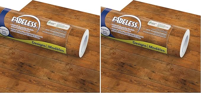 Fadeless Bulletin Board Paper, Fade-Resistant Paper for Classroom Decor, 48” x 12’, Shiplap, 1 Roll (Pack of 2)