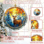 Stained Glass Deer Ornament - Christmas Tree Decor, Gift Exchange Present